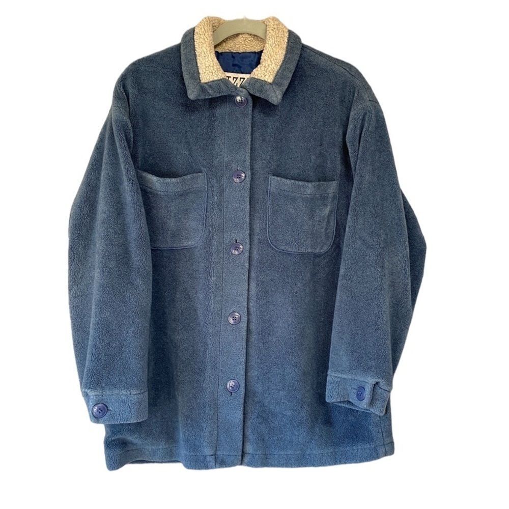 Vintage Izzi Outerwear Fleece Button Up Oversized Coat Sz S